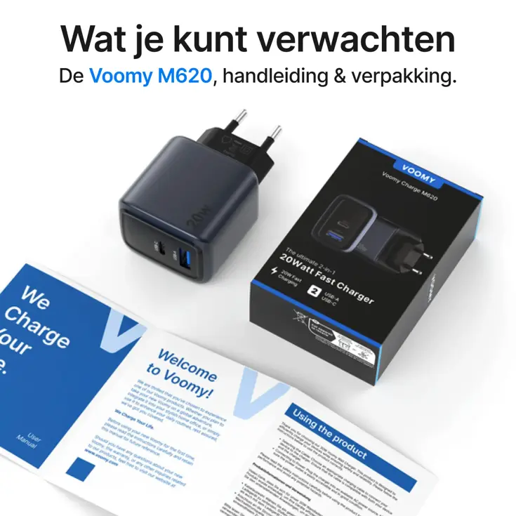 Charge M620 - Snellader - 20W 2-in-1