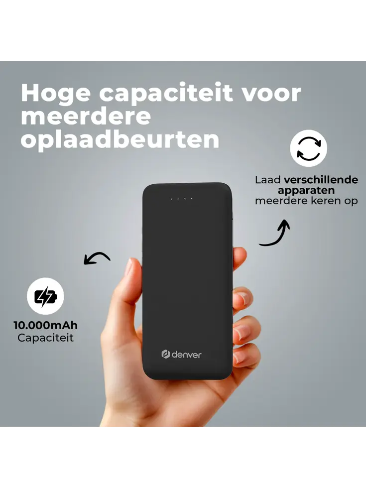 BS10010B Zwart Powerbank - 10.000 mAh