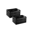 Square - Vouwkrat - 46L zwart - 2-delig