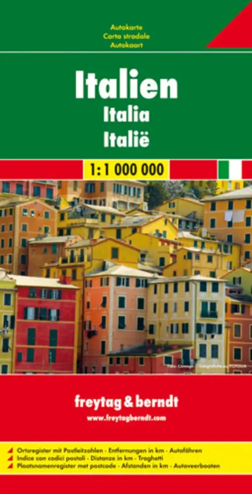Wegenkaart Italië 1-zijdig