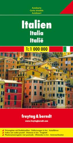Wegenkaart Italië 1-zijdig