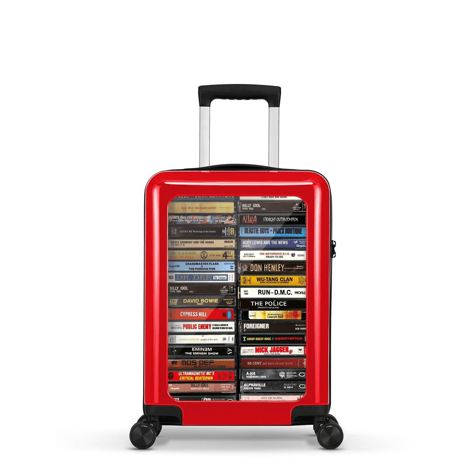 Stickercase  Retro Rewind  Handbagage Koffer  54cm  Rood  Meerkleurig