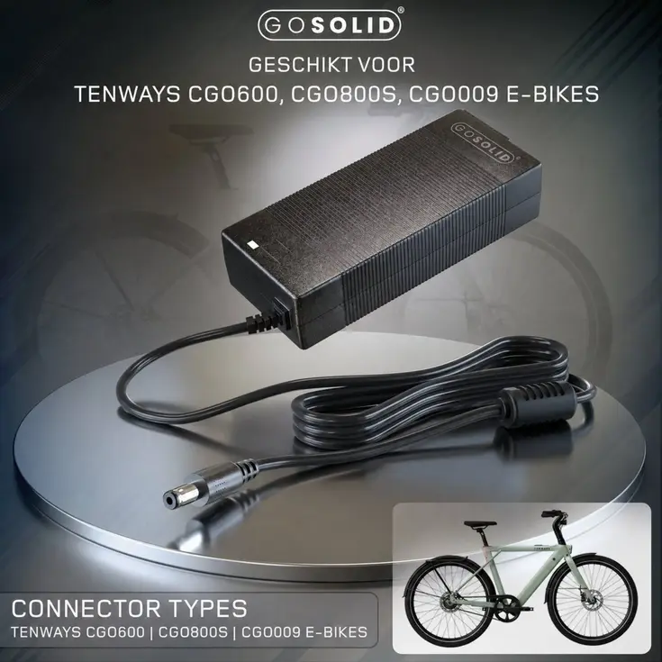 Lader geschikt voor Tenways CGO800S E bike