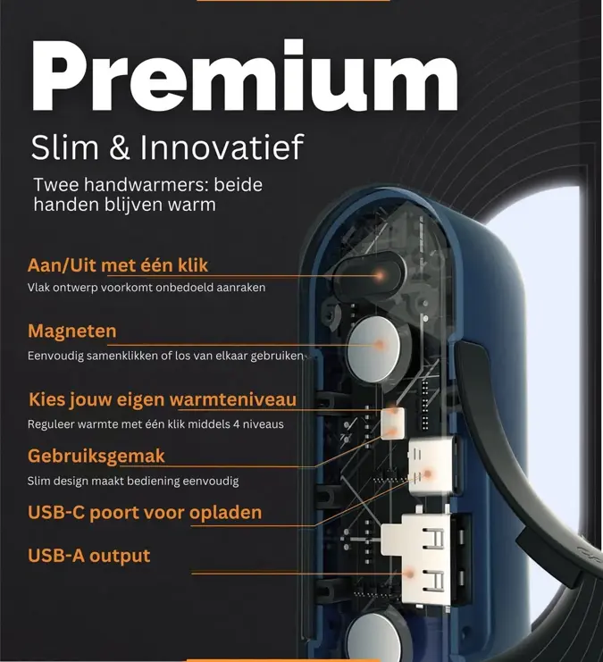 Ocoopa Herbruikbare Handwarmers met Powerbank