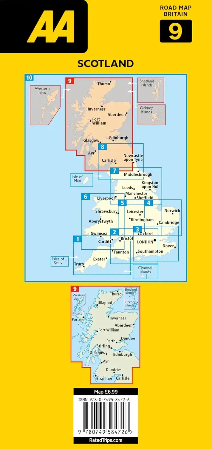 Wegenkaart 9 Scotland