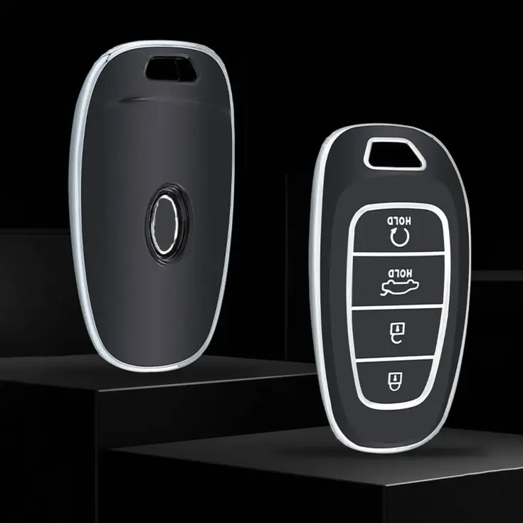 TPU Sleutelhoesje voor Hyundai zwart E4