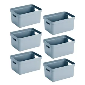 Sigma home - Opbergbox - 5L blauw - 6-delig