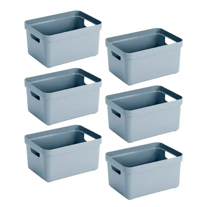 Sigma home - Opbergbox - 5L blauw - 6-delig