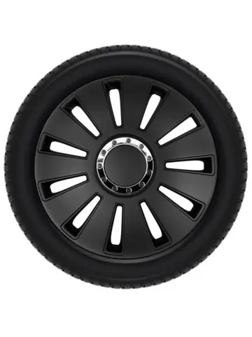 Wieldoppen set - 14 inch - Silverstone Zwart