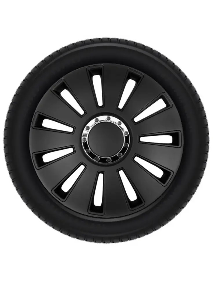 Wieldoppen set - 15 inch - Silverstone Zwart