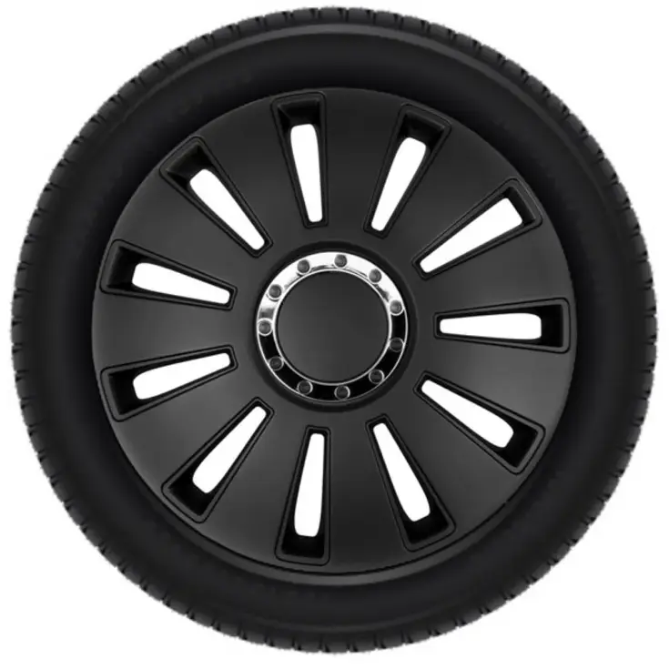 Wieldoppen set - 15 inch - Silverstone Zwart