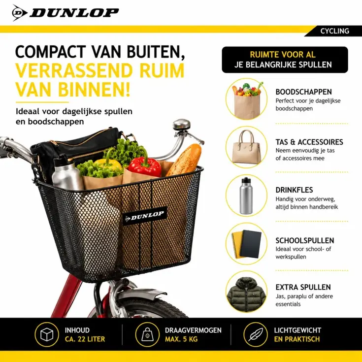 Fietsmand Stuur 22L 34x24,5x26 cm