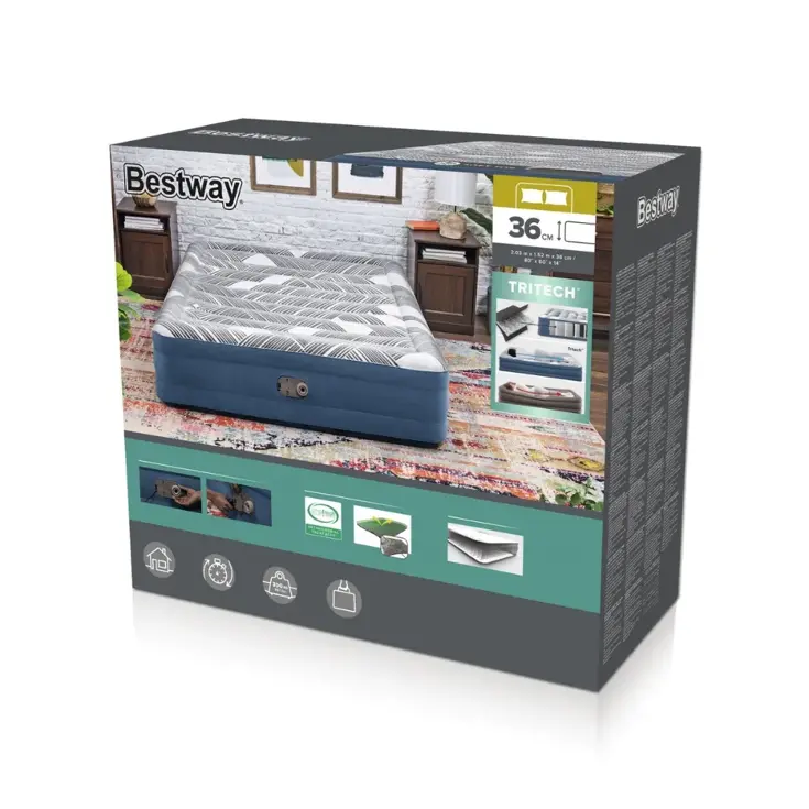 Luchtbed - Bestway - 2P - 152x203 cm + pomp