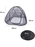 Bedtent Pop Up klamboe - 200x180cm - Zwart