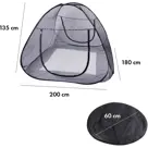 Bedtent Pop Up klamboe - 200x180cm - Zwart