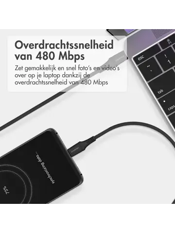 Gevlochten USB-C naar USB-C kabel