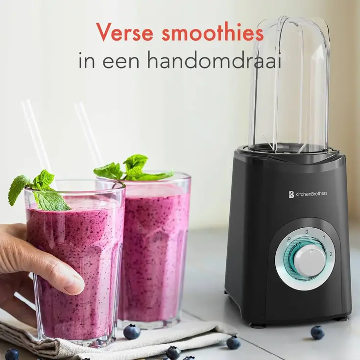 Smoothie Blender – 2-in-1 – Zwart