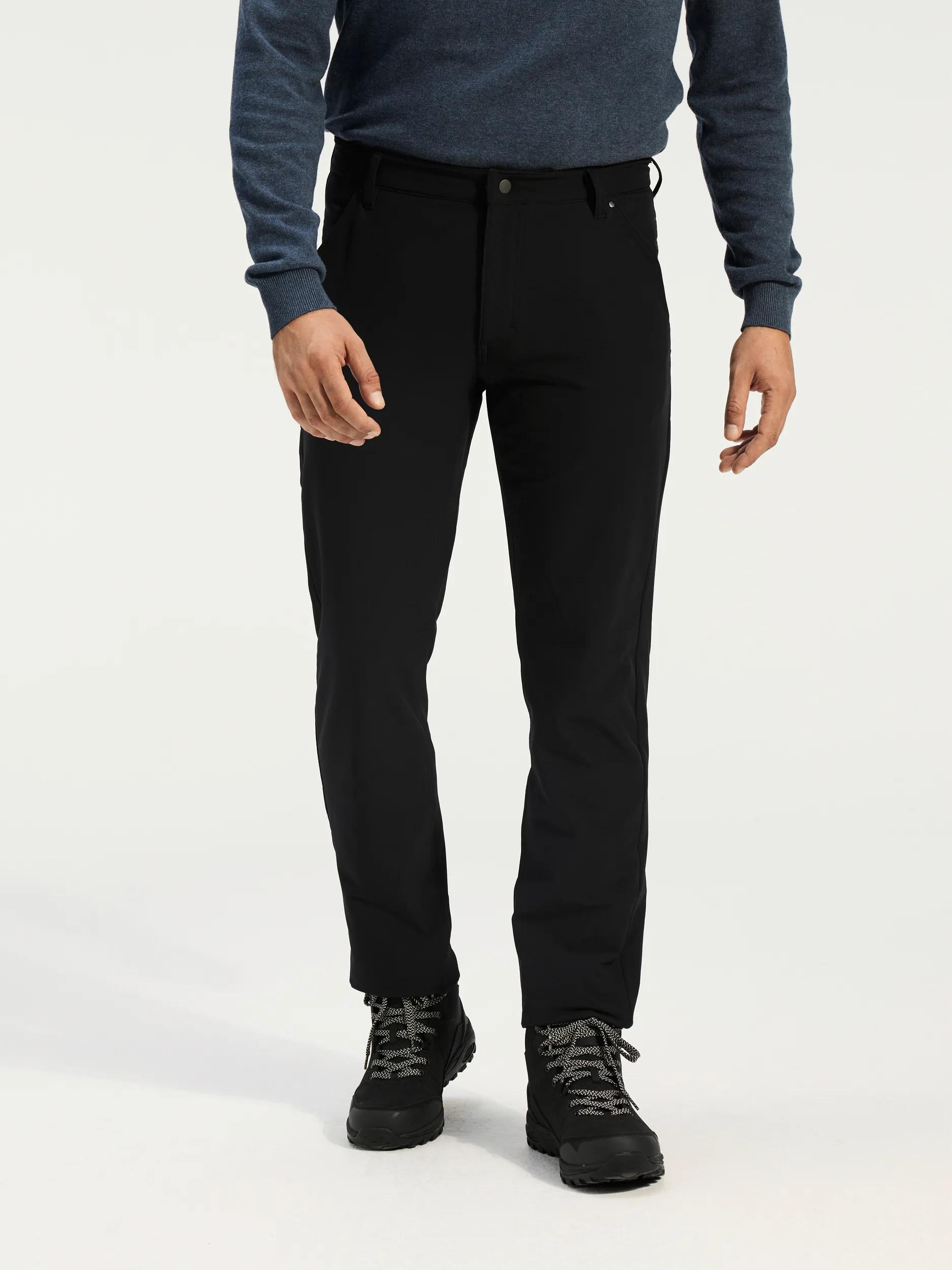 FREE SOLDIER Heren Softshell fleece gevoerde wandelbroek Waterdicht Winddicht Warme winterbroek(Legergroen 48EU_33UK