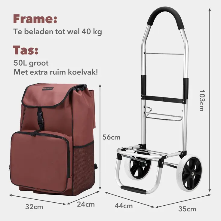 Boodschappentrolley 50L