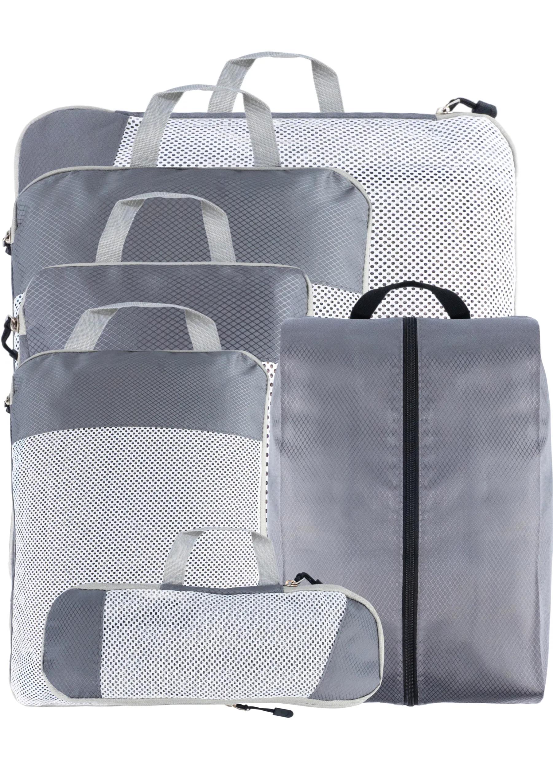Thousandtravelmiles  Compressie Packing Cubes  6 stuks  Grijs  Gray