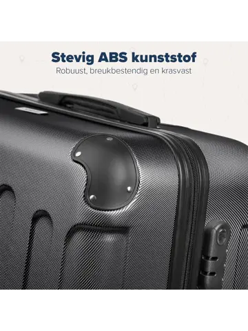 Kofferset – 3 Delig – 38L – Zwart