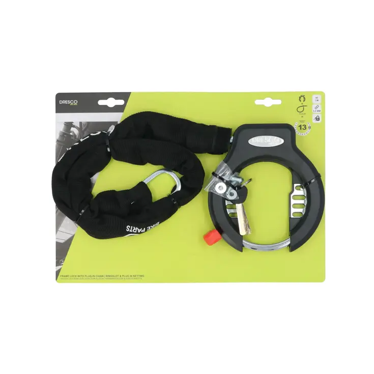 Hoogwaardig ringslot met plug-in ketting 90cm