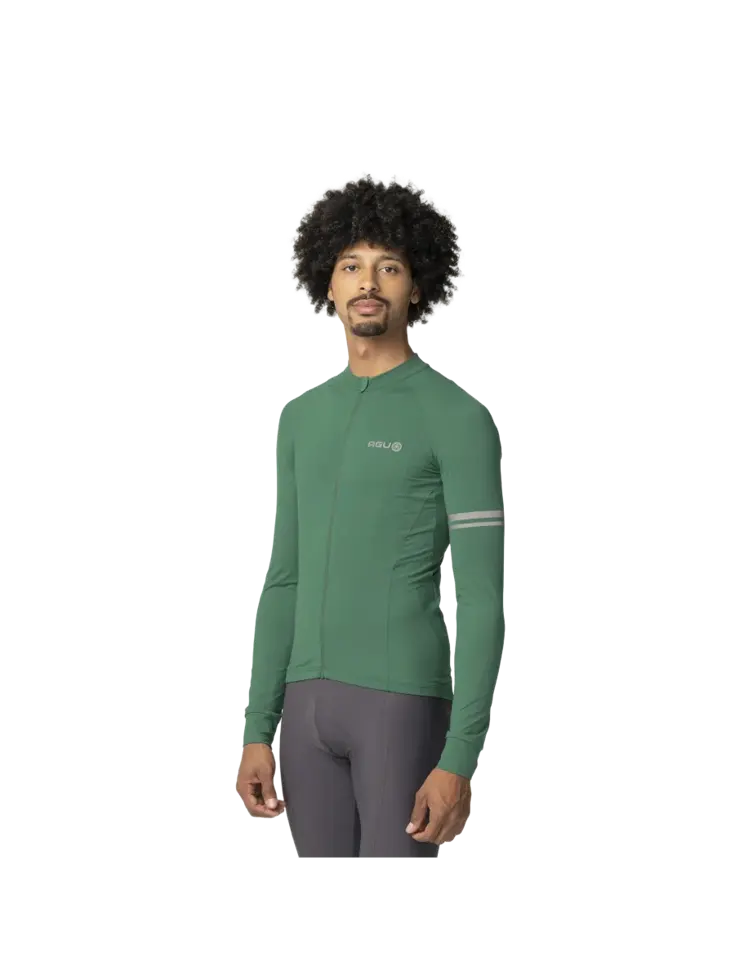 Solid Fietsshirt Lange Mouwen Performance  Heren