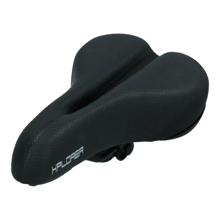 Zwart unisex ATB/MTB zadel met drukvermindering