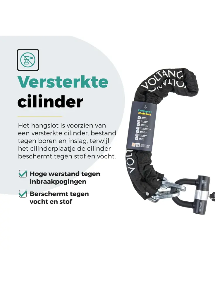 Voltano ART4 Kettingslot Motor Met U Lock
