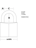 Hangslot - 30mm - O5mm - extra lange beugel