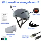 GO-OFF PILOT fietshelm met regencap