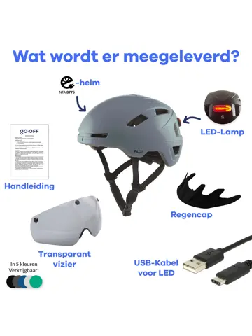 PILOT fietshelm met regencap