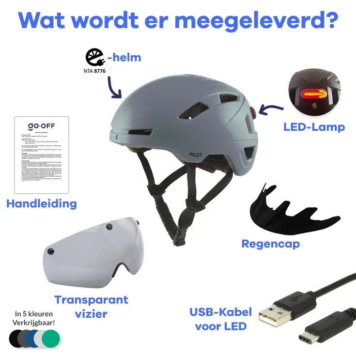 PILOT fietshelm met regencap