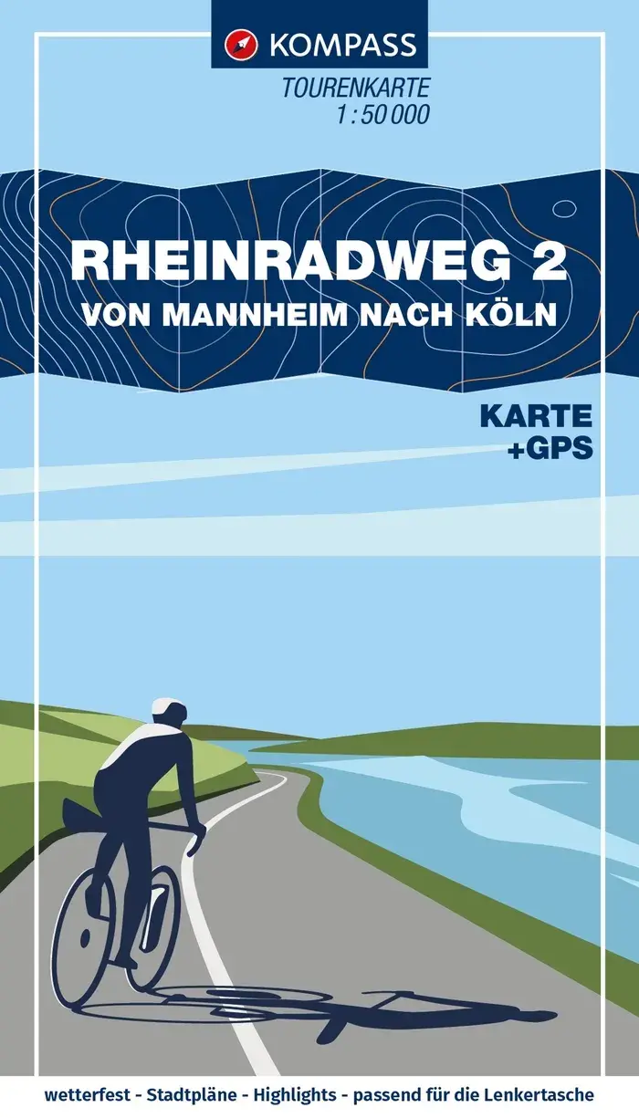 Fietskaart FTK 7012 Rheinradweg dl 2