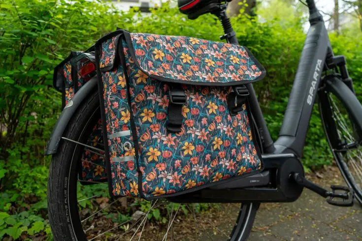 Voltano Dubbele Fietstas Floral Elegance