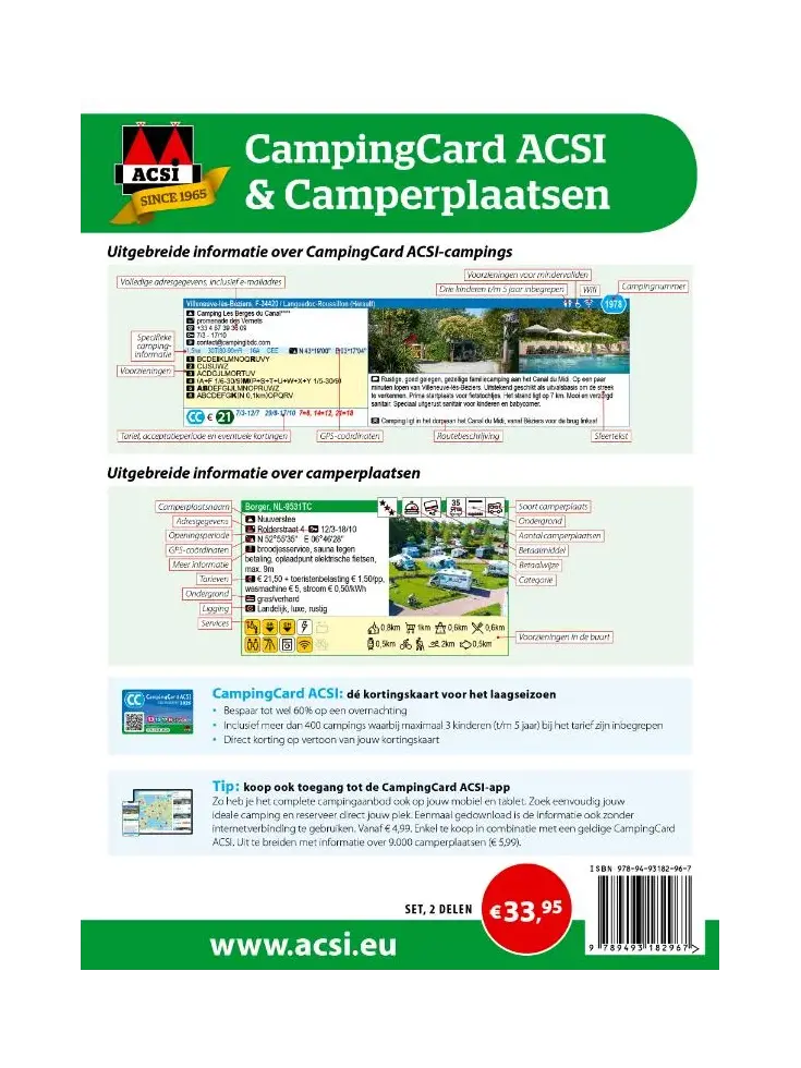 ACSI CampingCard & Camperplaatsen 2026
