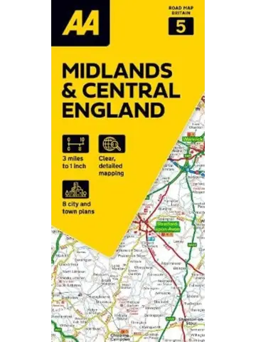 Wegenkaart 5 Midlands & Central England