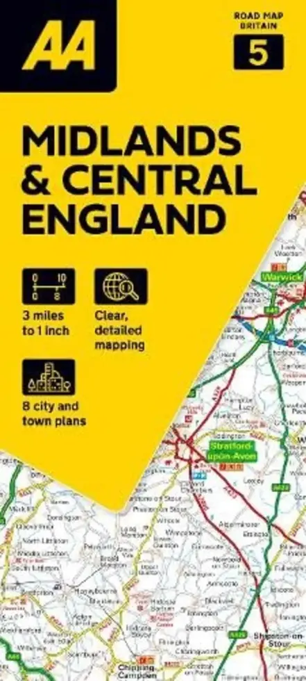 Wegenkaart 5 Midlands & Central England