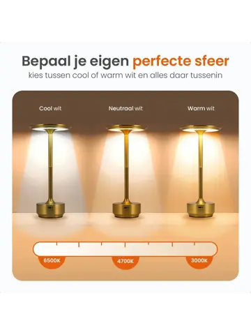 Horizon Tafellamp Oplaadbaar - 27cm - LED