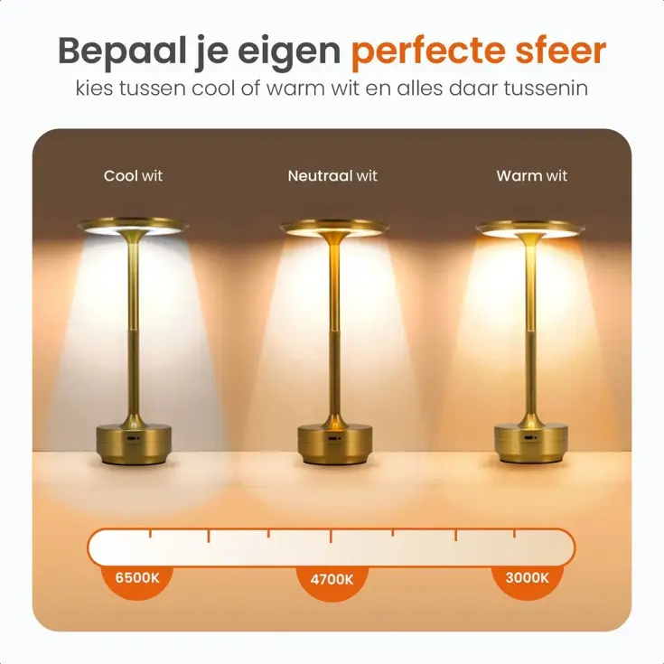 Horizon Tafellamp Oplaadbaar - 27cm - LED