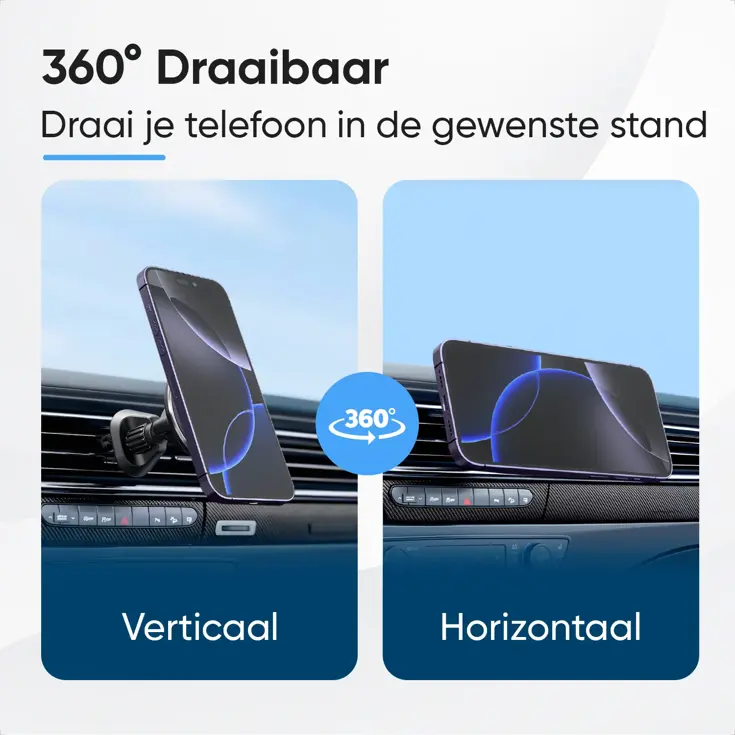 MagSafe Telefoonhouder Auto met Draadloos Opladen