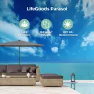 LifeGoods Parasol - 270x180cm