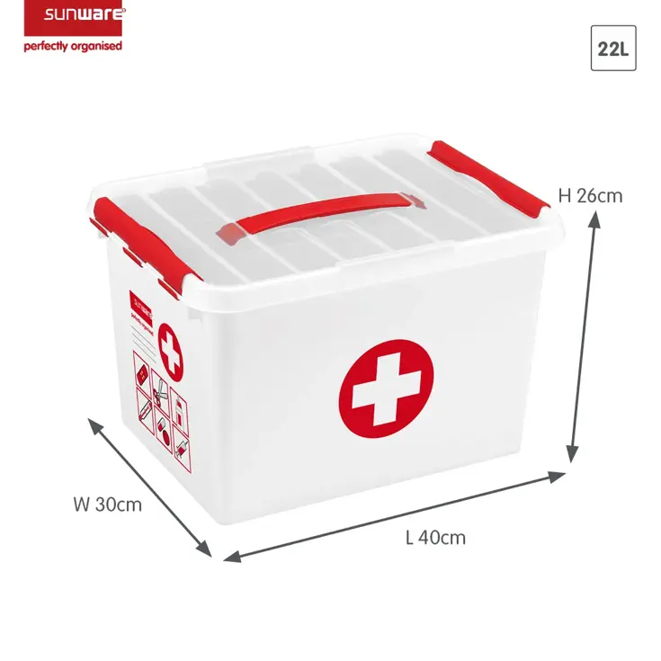 Q-line - EHBO doos met inzet - 22L - 2-delig