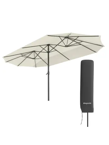 LifeGoods Dubbele Parasol – 270x460cm