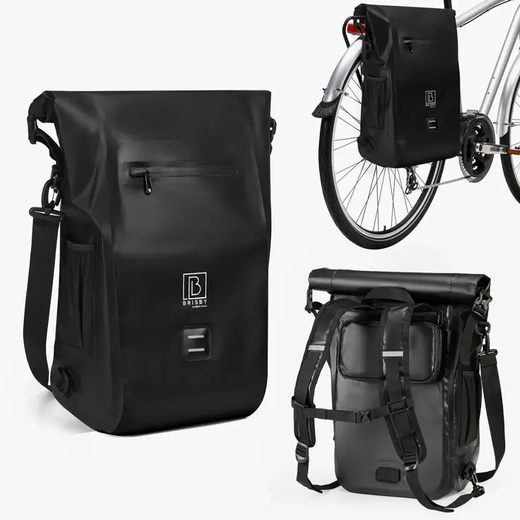 3-in-1 Waterdichte Rolltop Fietstas 20-26L