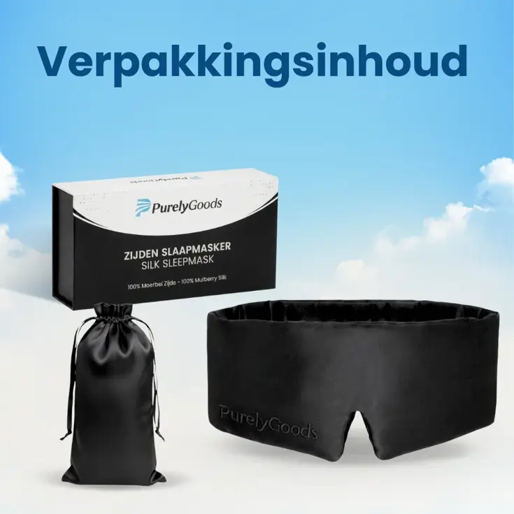 Zijden Slaapmasker - Zwart