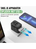 Wereldstekker – Universele Reisadapter met USB