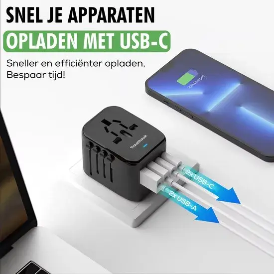 Wereldstekker – Universele Reisadapter met USB