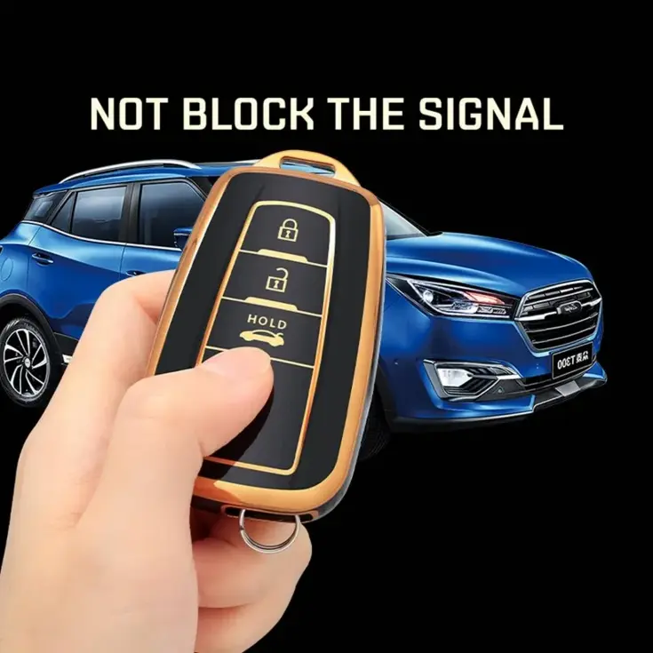 TPU Sleutelhoesje voor Toyota goud B3