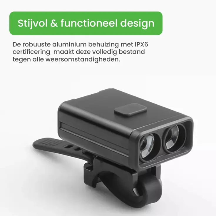 DUO NOVA - Fietshelmlamp Voor en Achter 300 lumen